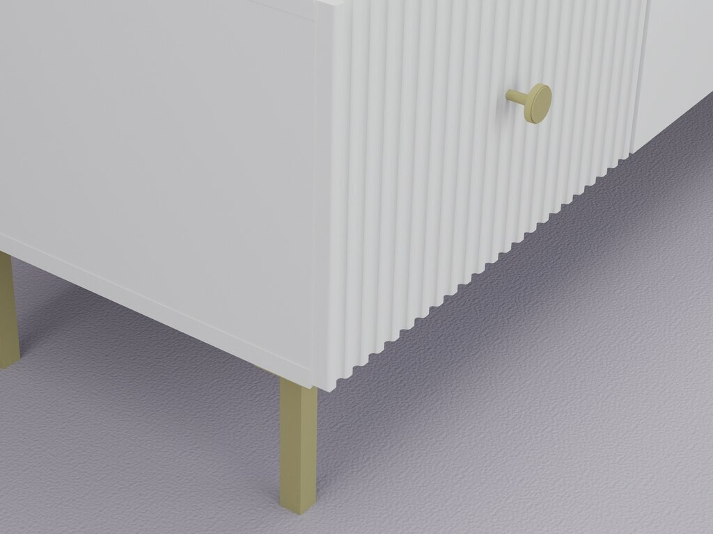 Mueble TV Etliva 105 (Blanco + Dorado)