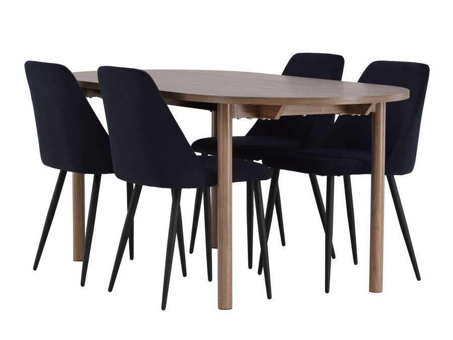 Conjunto de comedor Dallas 4130 (Negro)