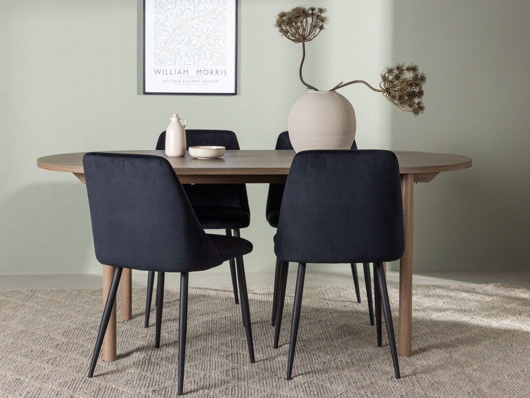 Conjunto de comedor Dallas 4130 (Negro)