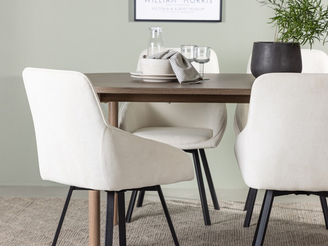 Conjunto de comedor Dallas 4131 (Beige + Negro)