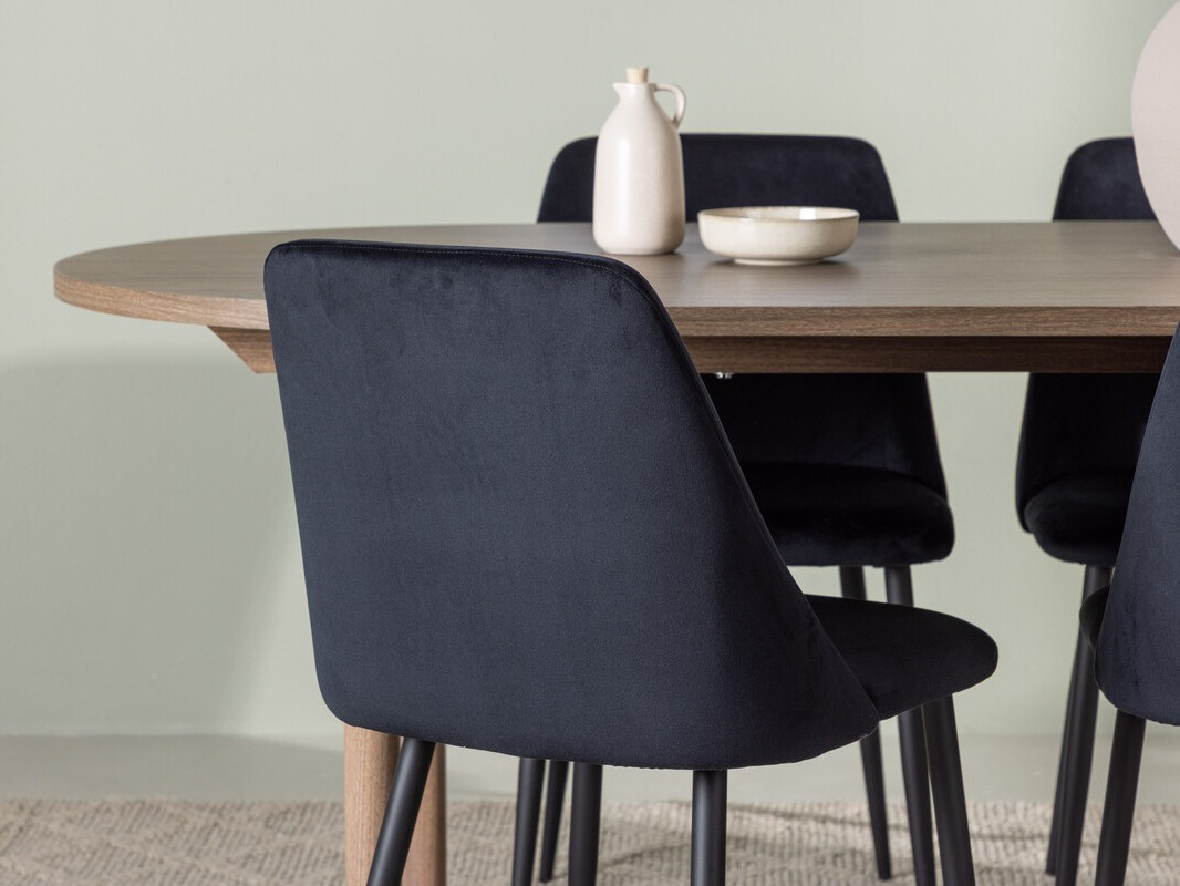 Conjunto de mesas y sillas para comedor Dallas 4130 (Negro)