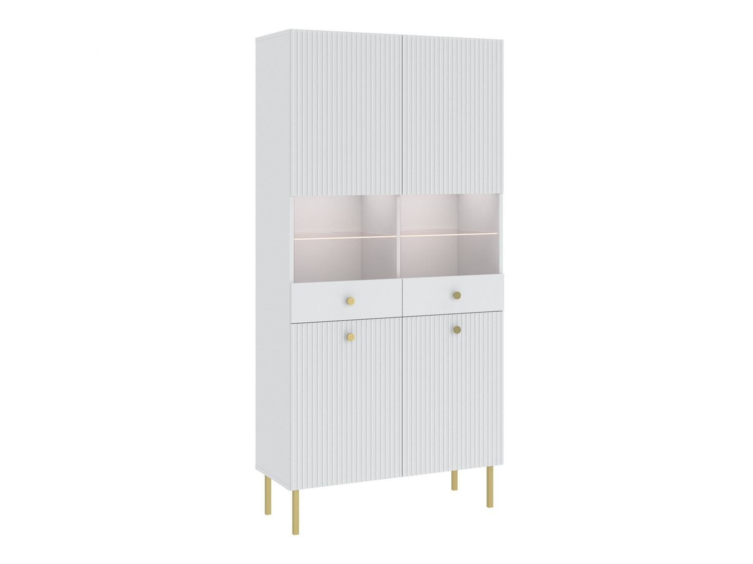 Estantería Etliva 108 (Blanco + Dorado)