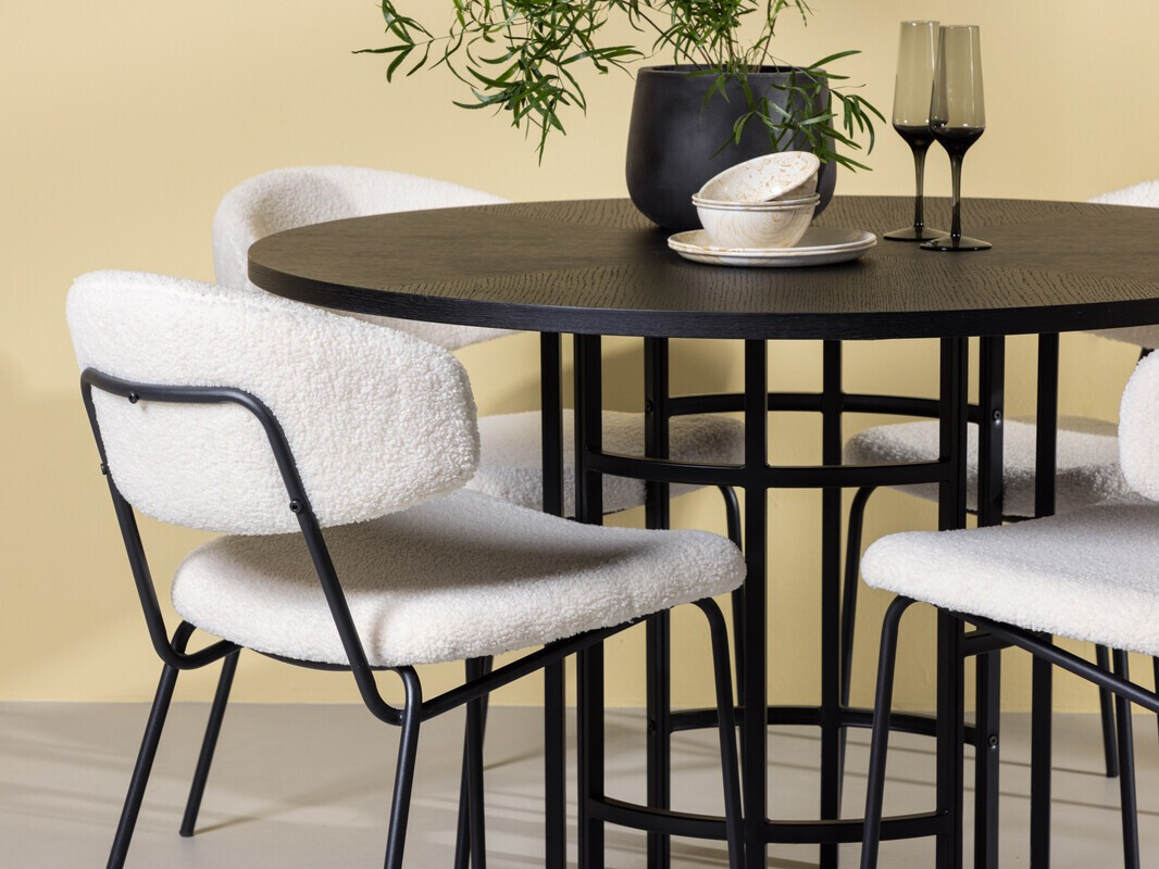 Conjunto de comedor Dallas 4144 (Negro)