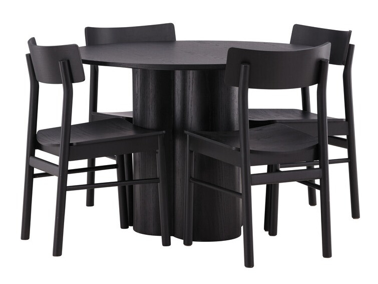 Conjunto de mesas y sillas para comedor Dallas 4152 (Negro)