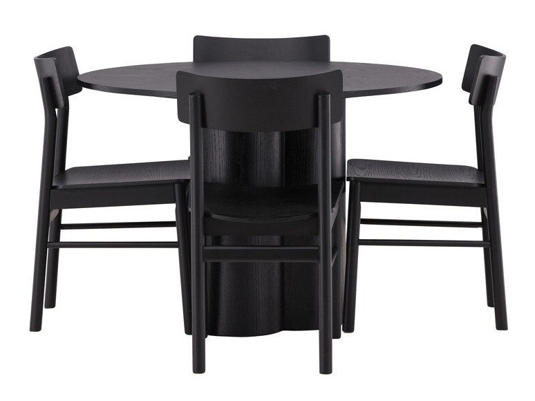 Conjunto de mesas y sillas para comedor Dallas 4152 (Negro)