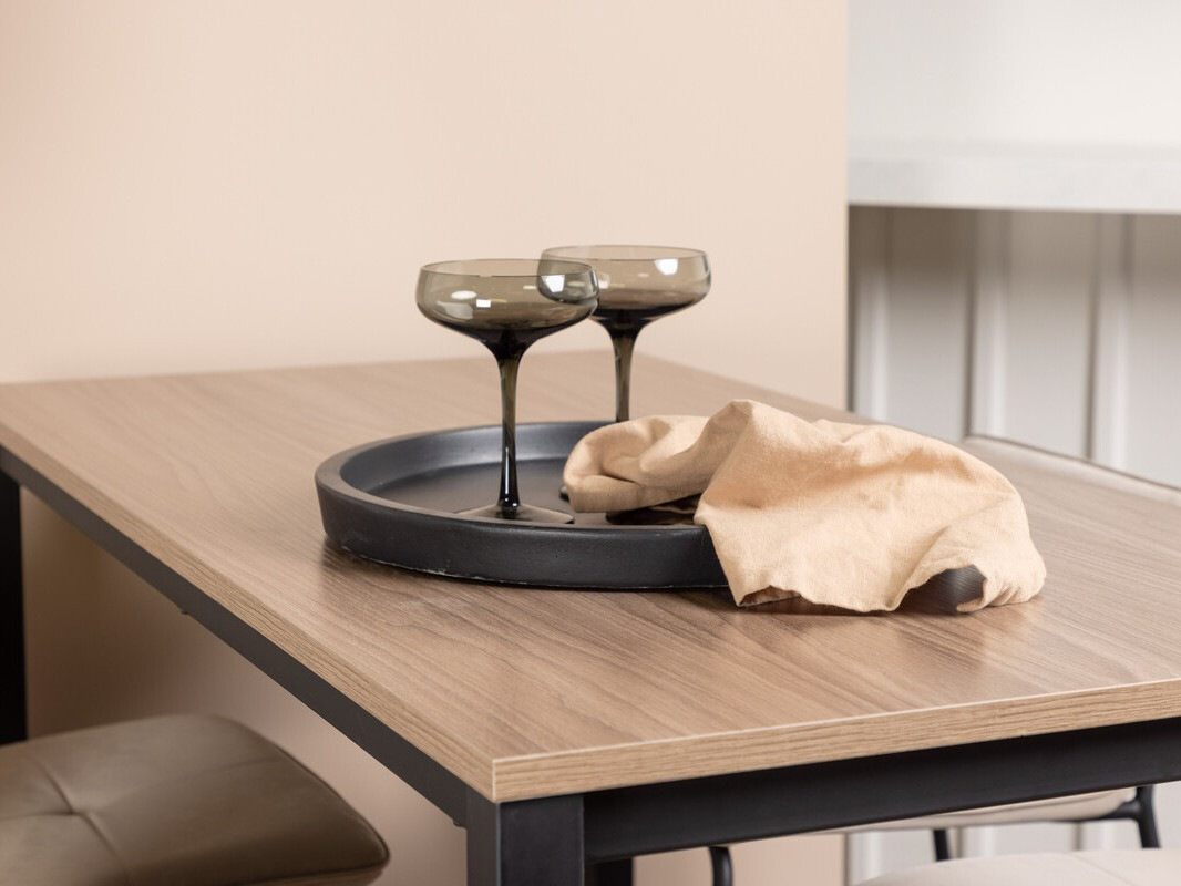 Conjunto de mesas y sillas para comedor Dallas 4155 (Beige + Negro)