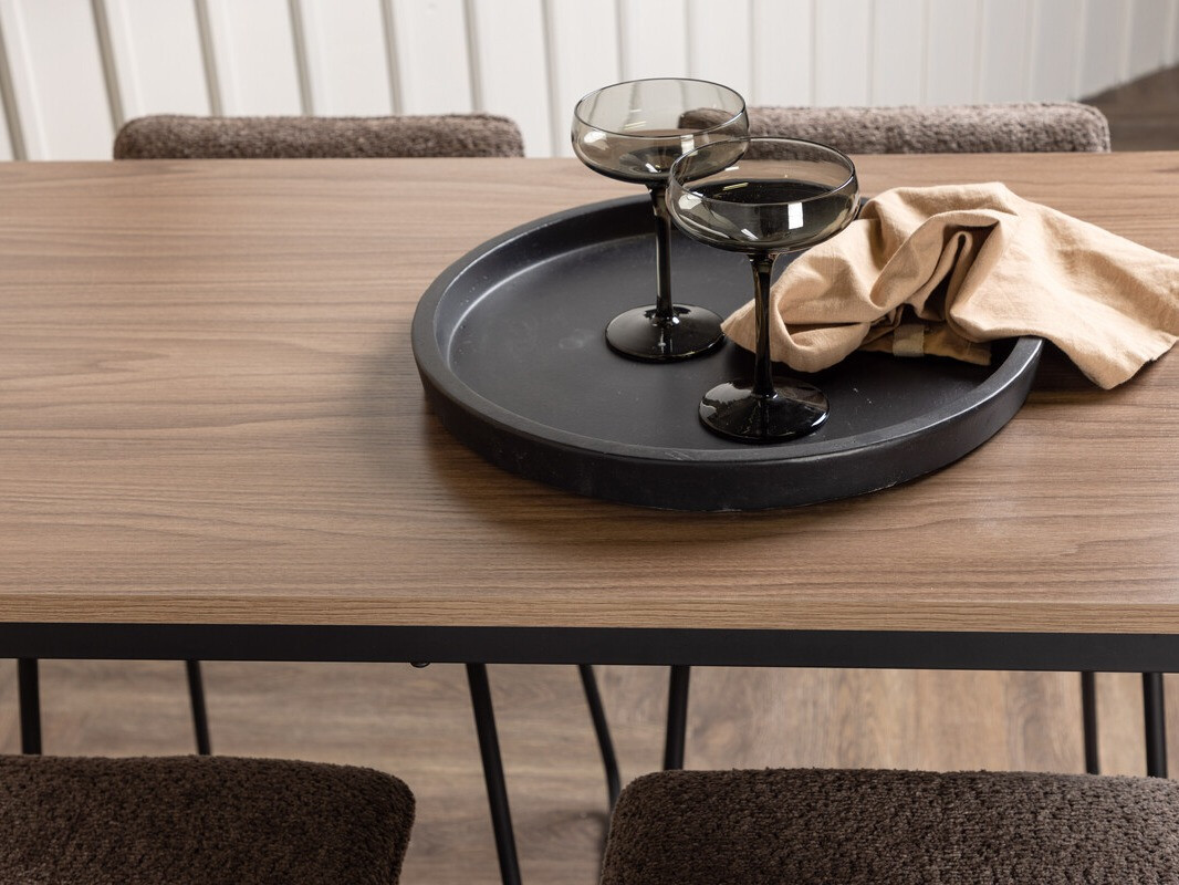 Conjunto de mesas y sillas para comedor Dallas 4155 (Gris oscuro + Negro)