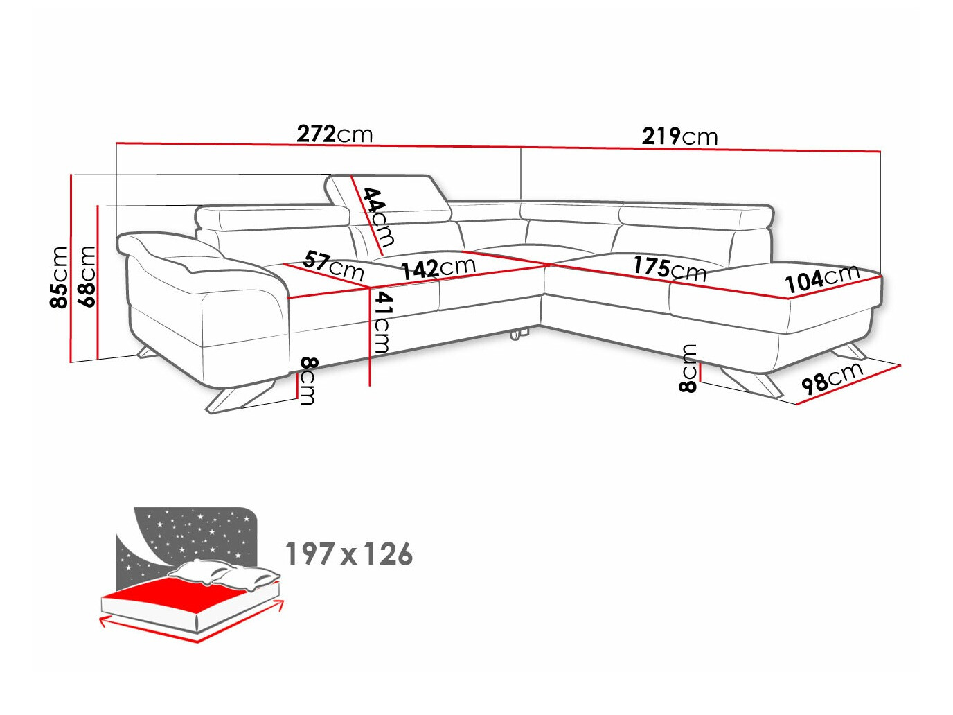 Sofá rinconero Lincoln 102 (Inari 24)