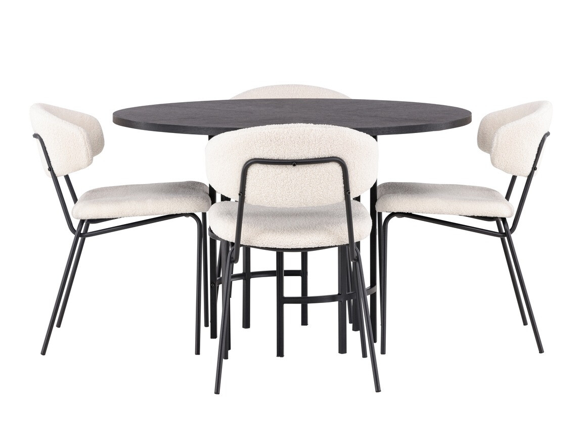 Conjunto de comedor Dallas 4144 (Negro)