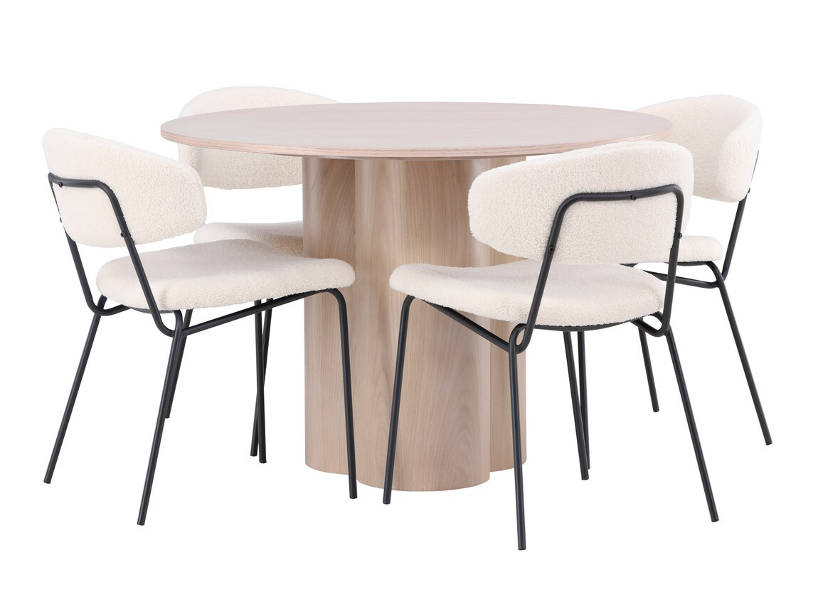 Conjunto de mesas y sillas para comedor Dallas 4151 (Luminoso madera)