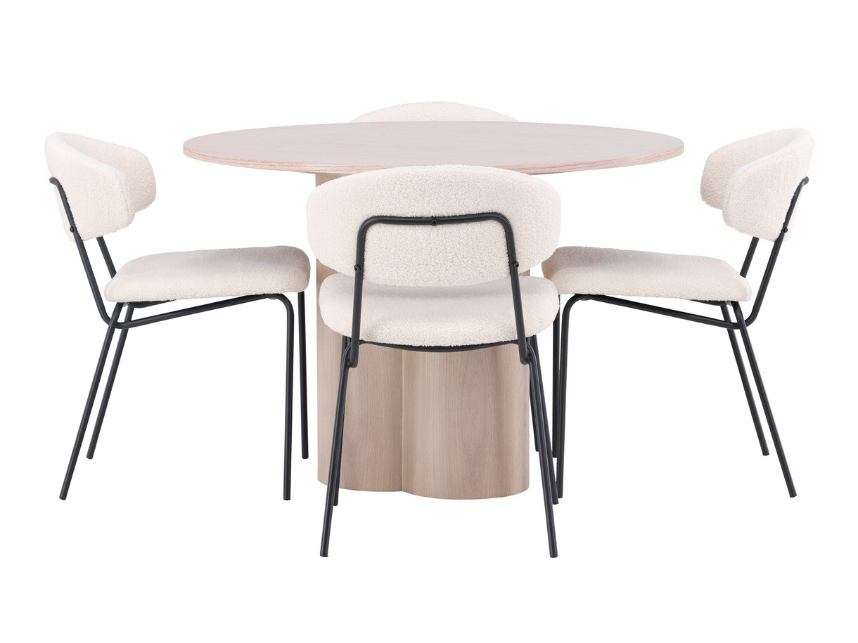 Conjunto de mesas y sillas para comedor Dallas 4151 (Luminoso madera)