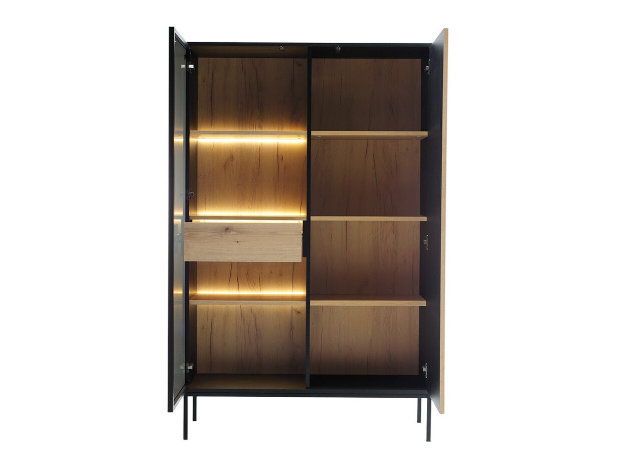 Conjunto de salón Manal I (Negro + Roble wotan)