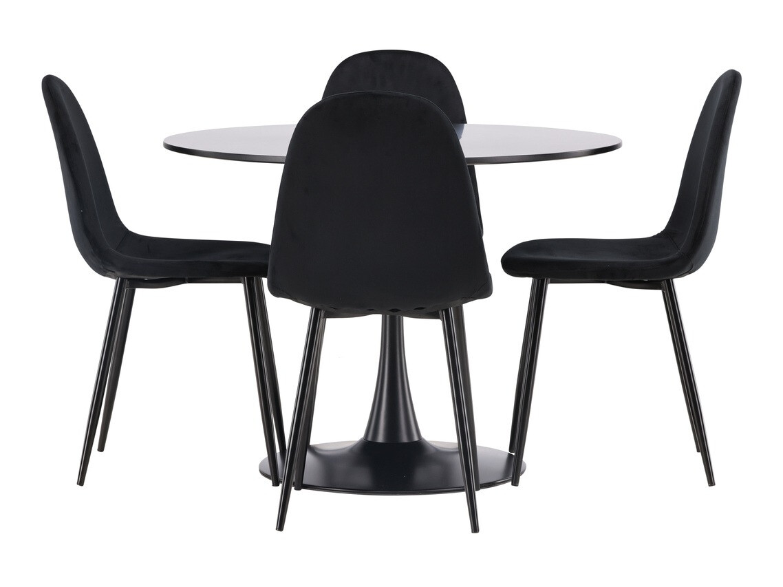 Conjunto de mesas y sillas para comedor Dallas 4163 (Negro)