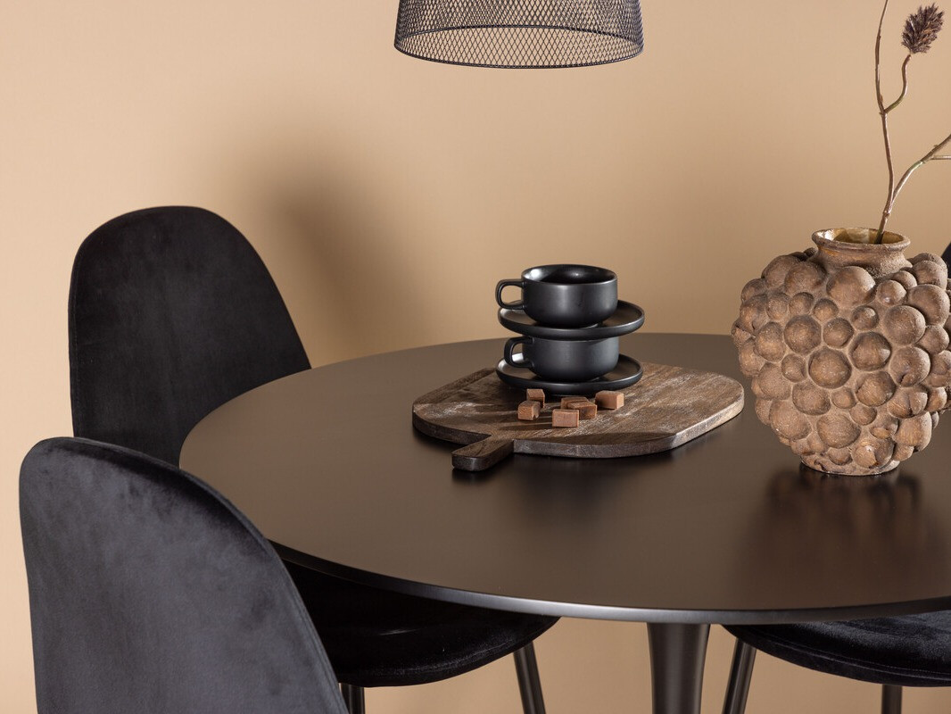 Conjunto de mesas y sillas para comedor Dallas 4163 (Negro)