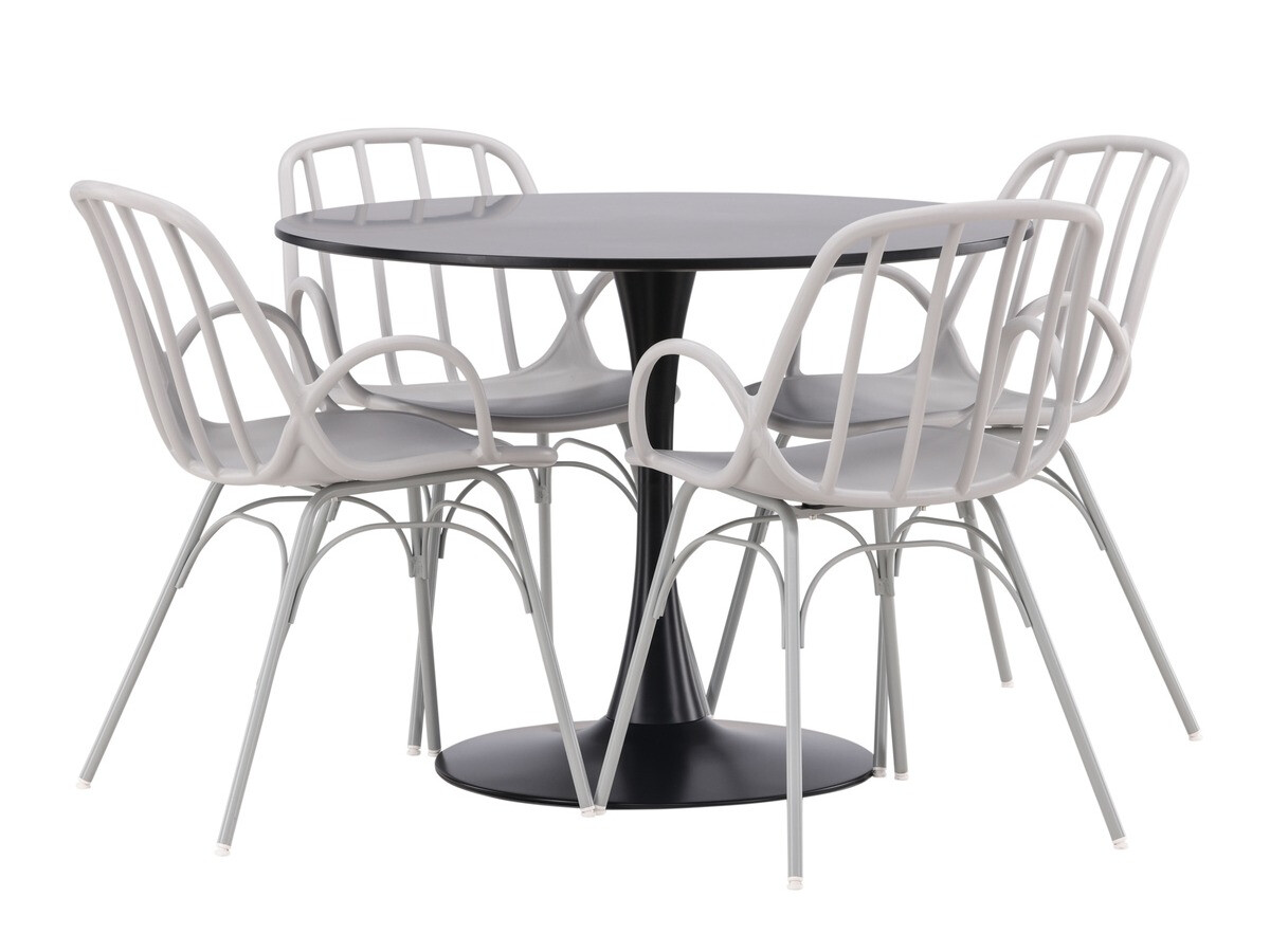 Conjunto de mesas y sillas para comedor Dallas 4165 (Gris claro)