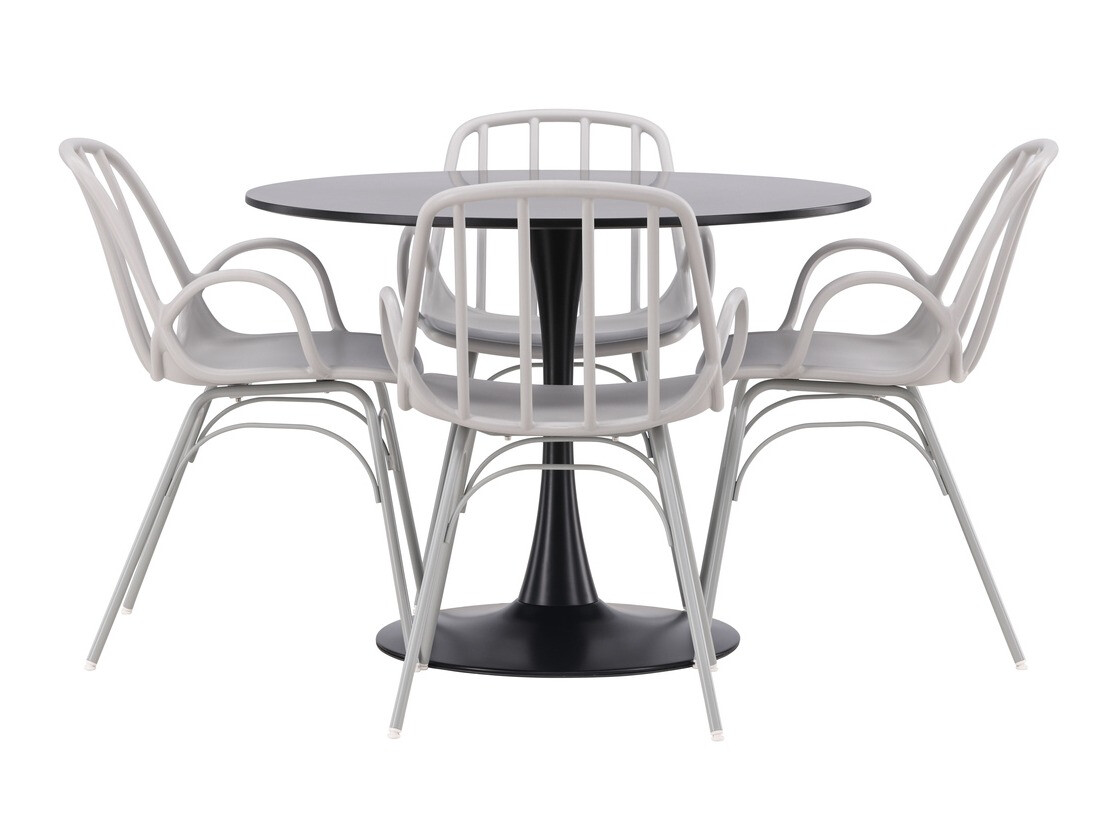 Conjunto de mesas y sillas para comedor Dallas 4165 (Gris claro)