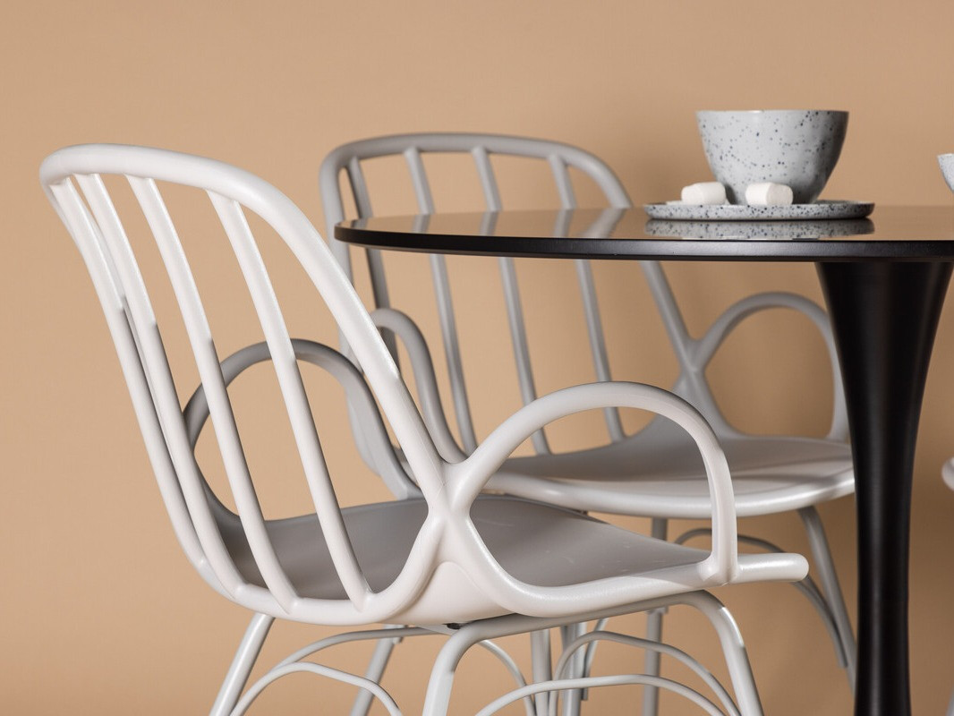 Conjunto de mesas y sillas para comedor Dallas 4165 (Gris claro)