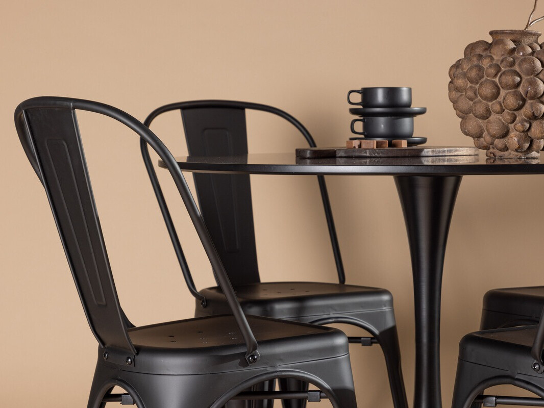 Conjunto de comedor Dallas 4170 (Negro)