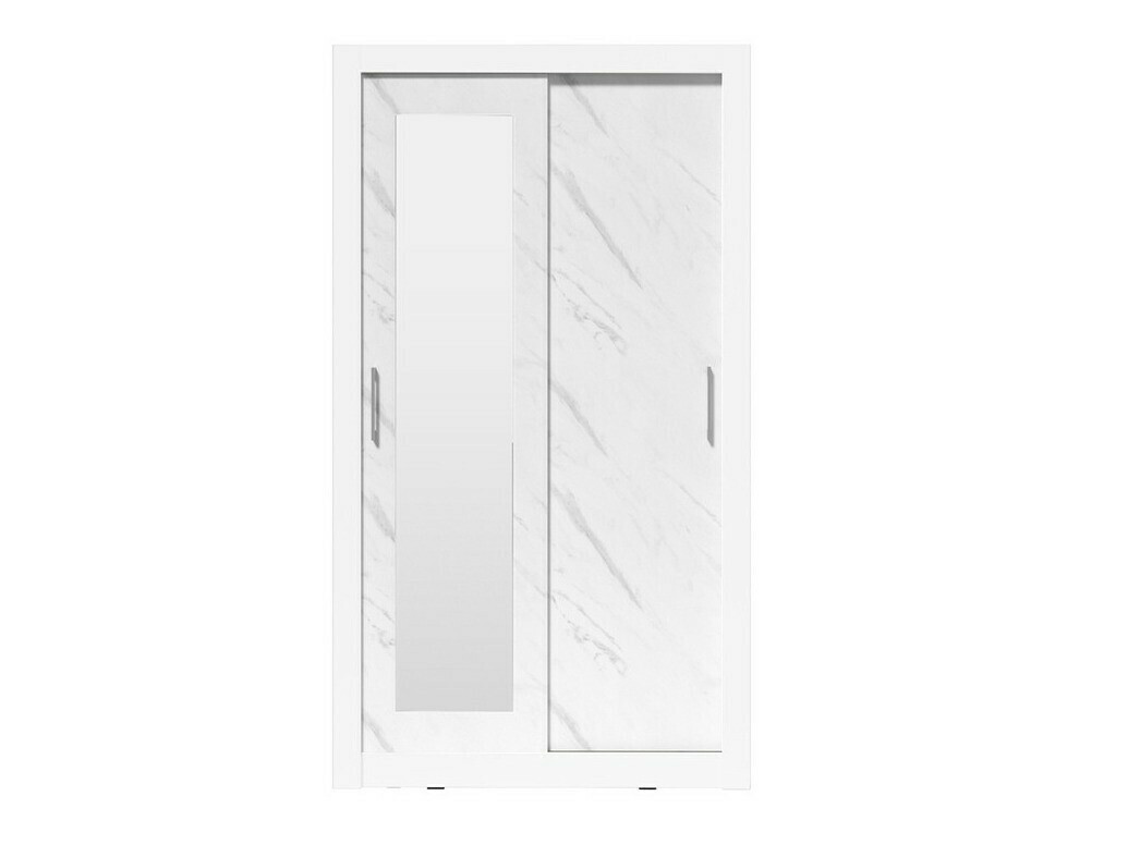 Armario Omaha 127 (Mármol blanco + Blanco)