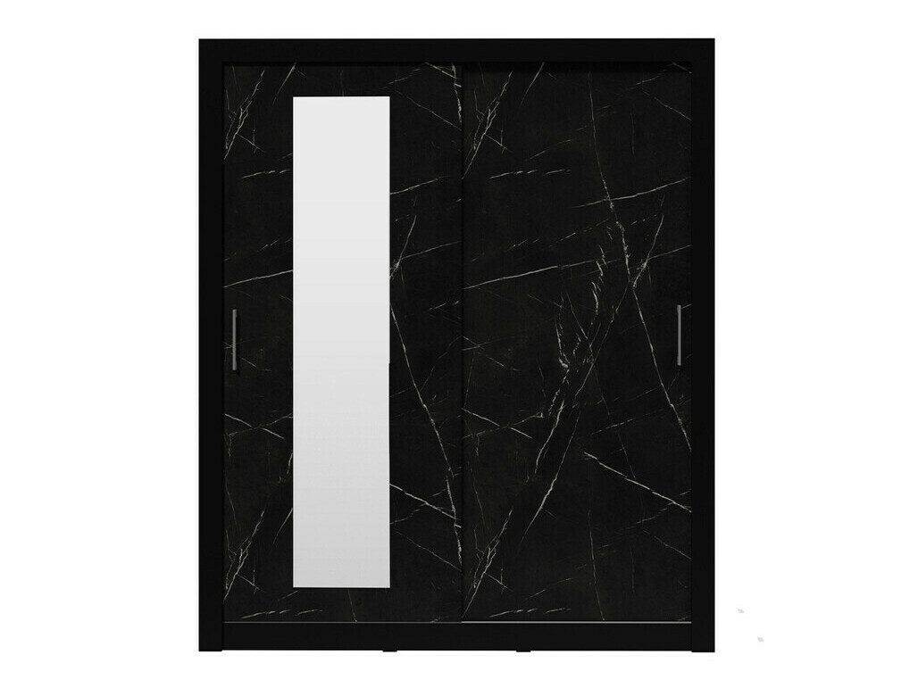 Armario Omaha 128 (Mármol negro + Negro)