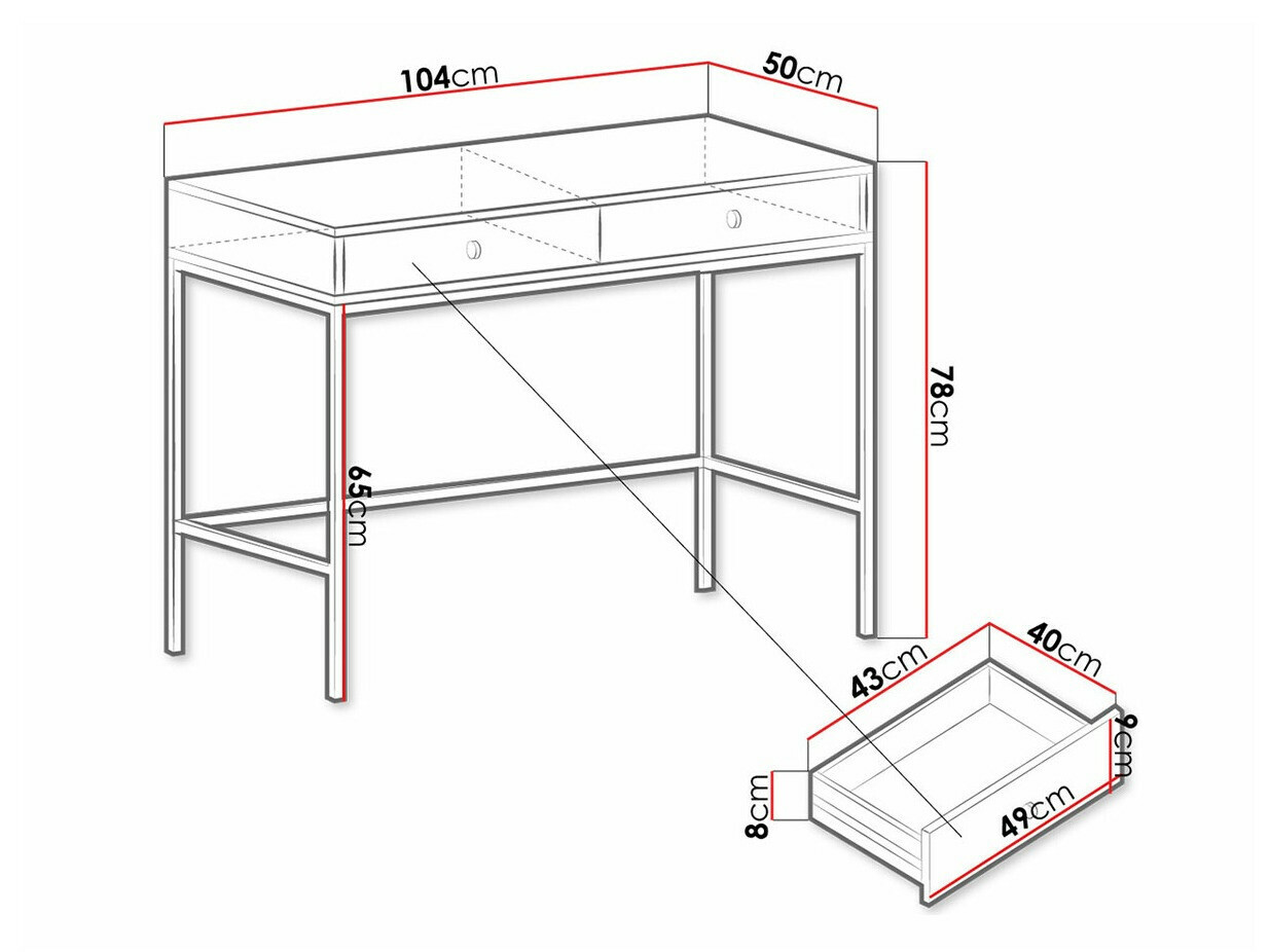 Mesa de oficina Romveri 100 (Blanco)