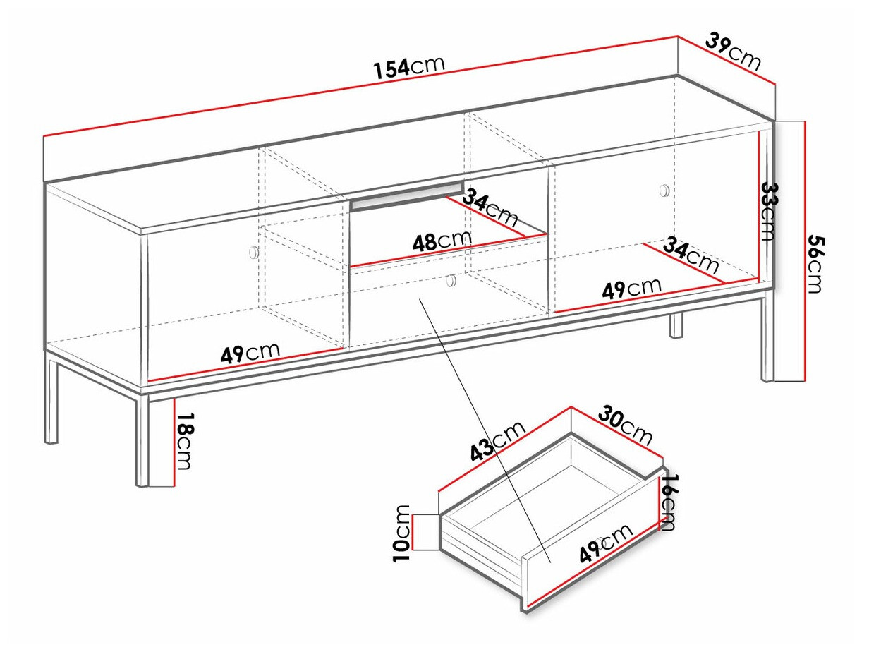 Mueble TV Formis (Blanco)