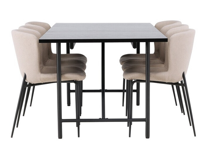 Conjunto de comedor Dallas 4192 (Beige + Negro)