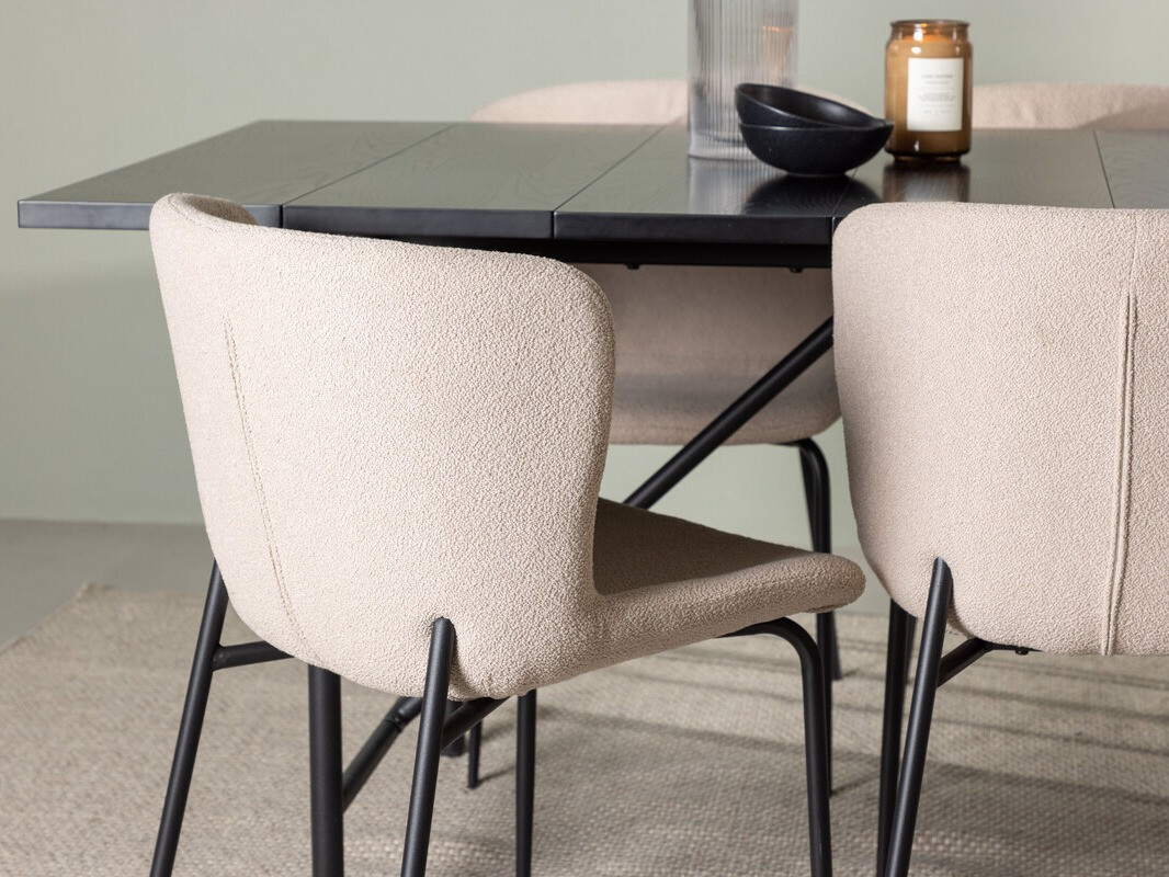 Conjunto de comedor Dallas 4192 (Beige + Negro)