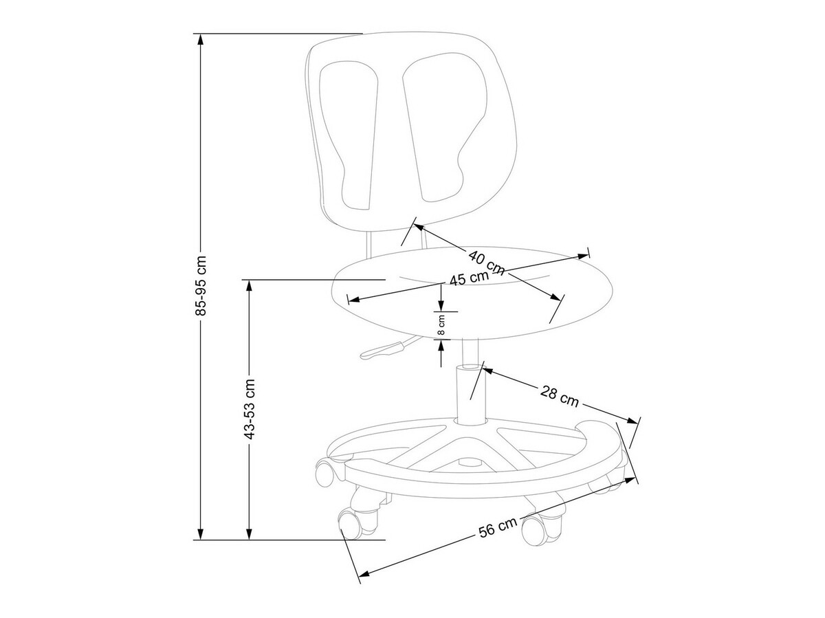 Silla para niños Houston 1537 (Rosa)