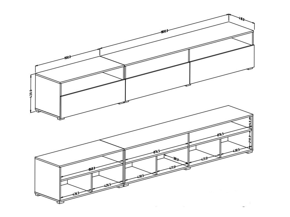 Mueble TV Serodeu 105 (Hormigón oscuro)