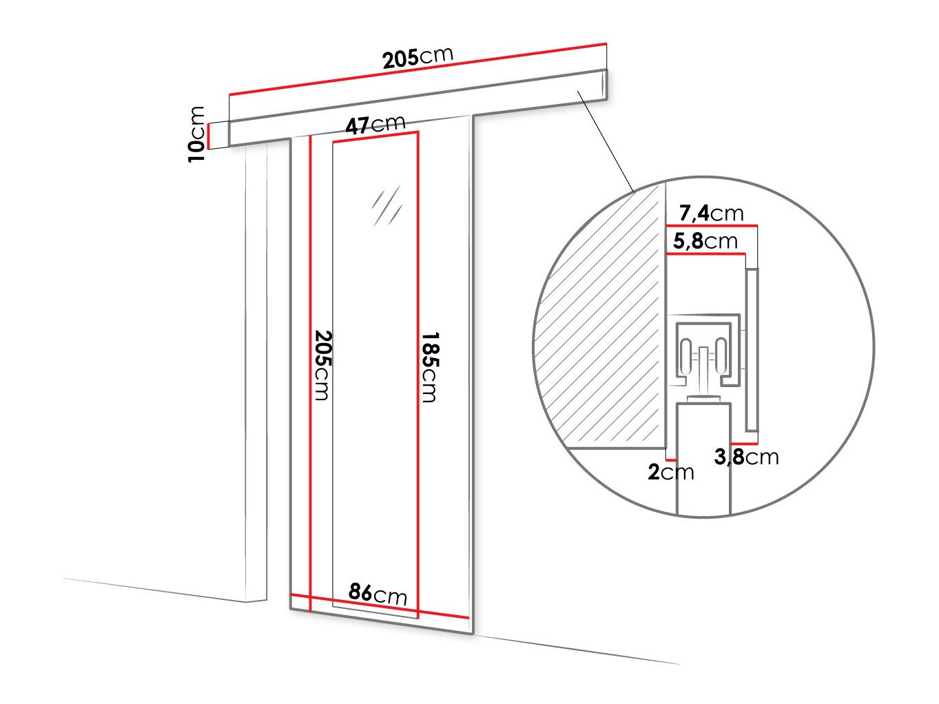 Puerta corredera Closico 169 (Roble Sonoma)