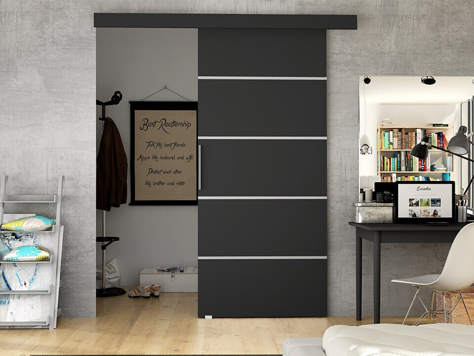 Puerta corredera Closico Materia III (Negro)