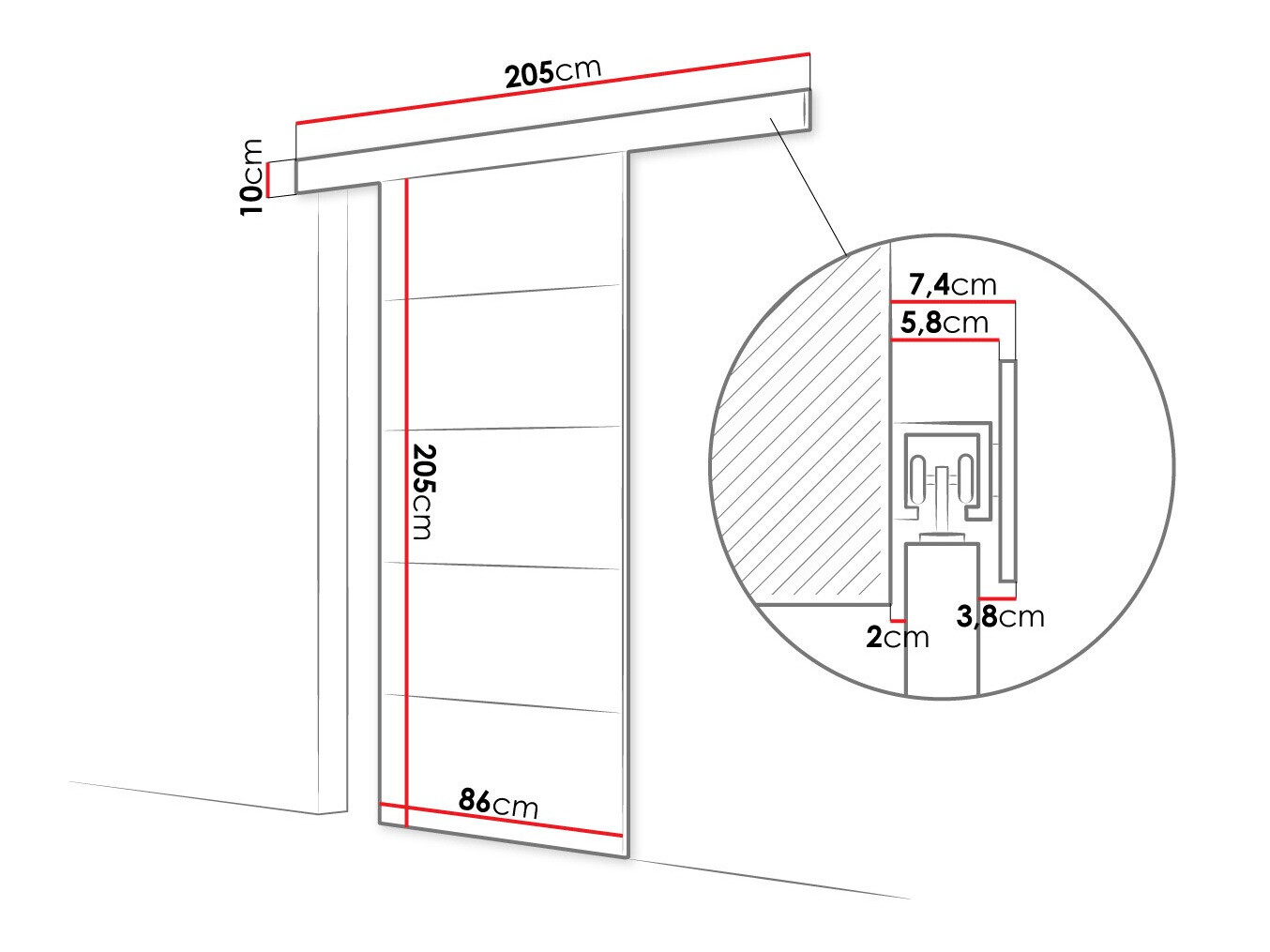 Puerta corredera Closico Materia III (Roble Sonoma)