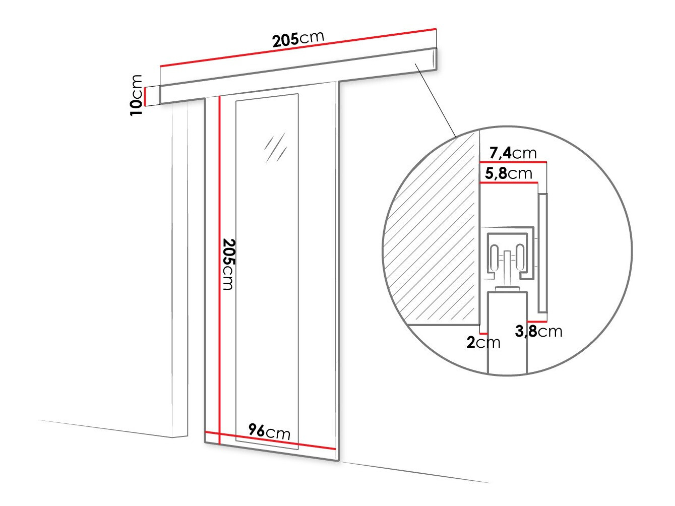 Puerta corredera Closico Portalis IV (Roble Sonoma)