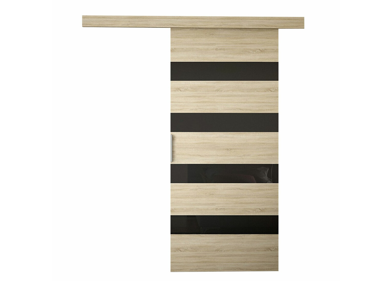 Puerta corredera Closico Portalis V (Roble Sonoma + Negro)