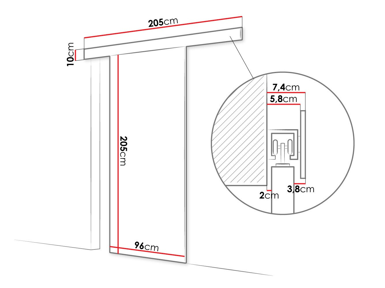 Puerta corredera Closico 178 (Blanco)