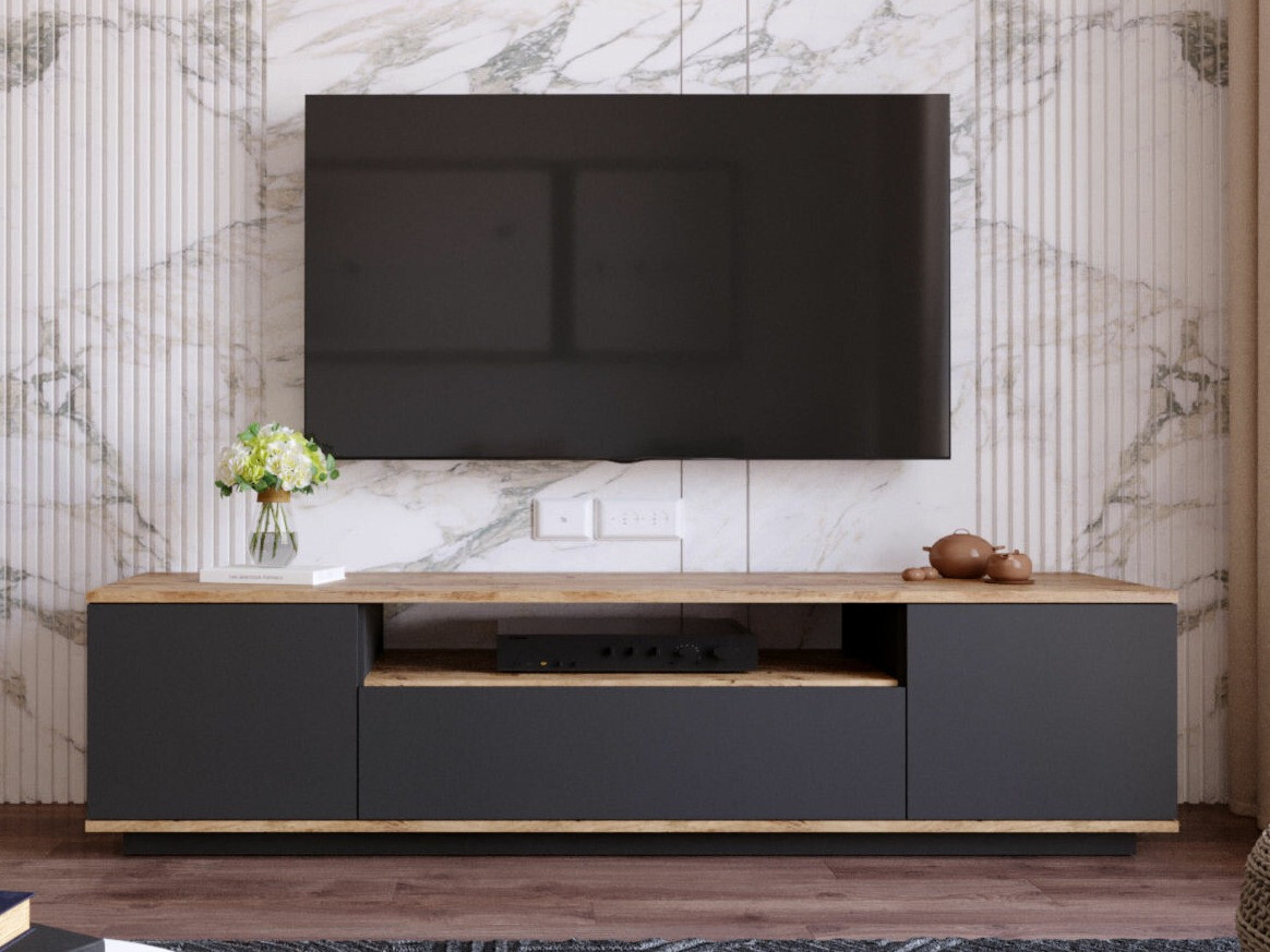 Mueble TV Kailua 105 (Antracita + Pino)