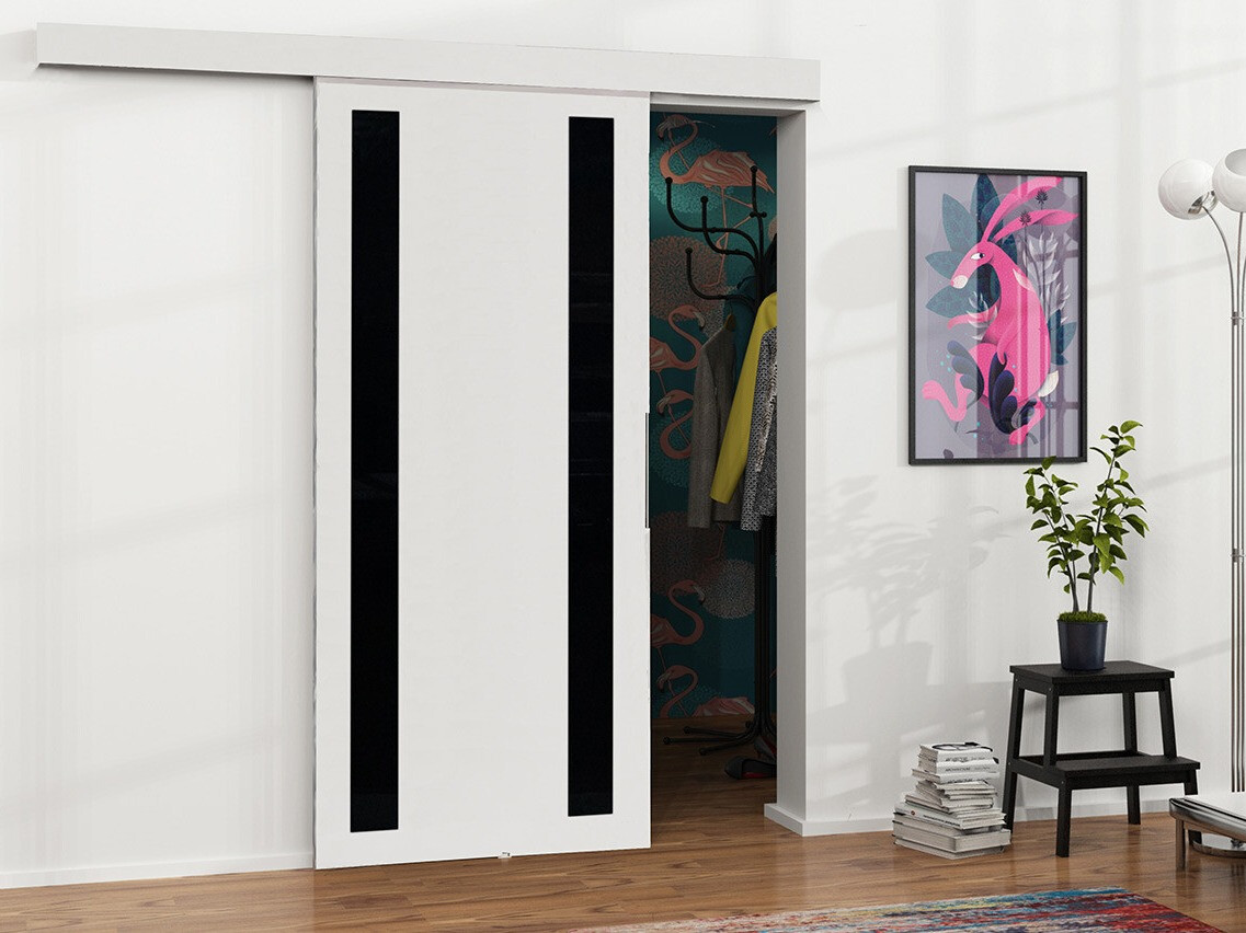 Puerta corredera Dover 120 (Blanco + Negro)