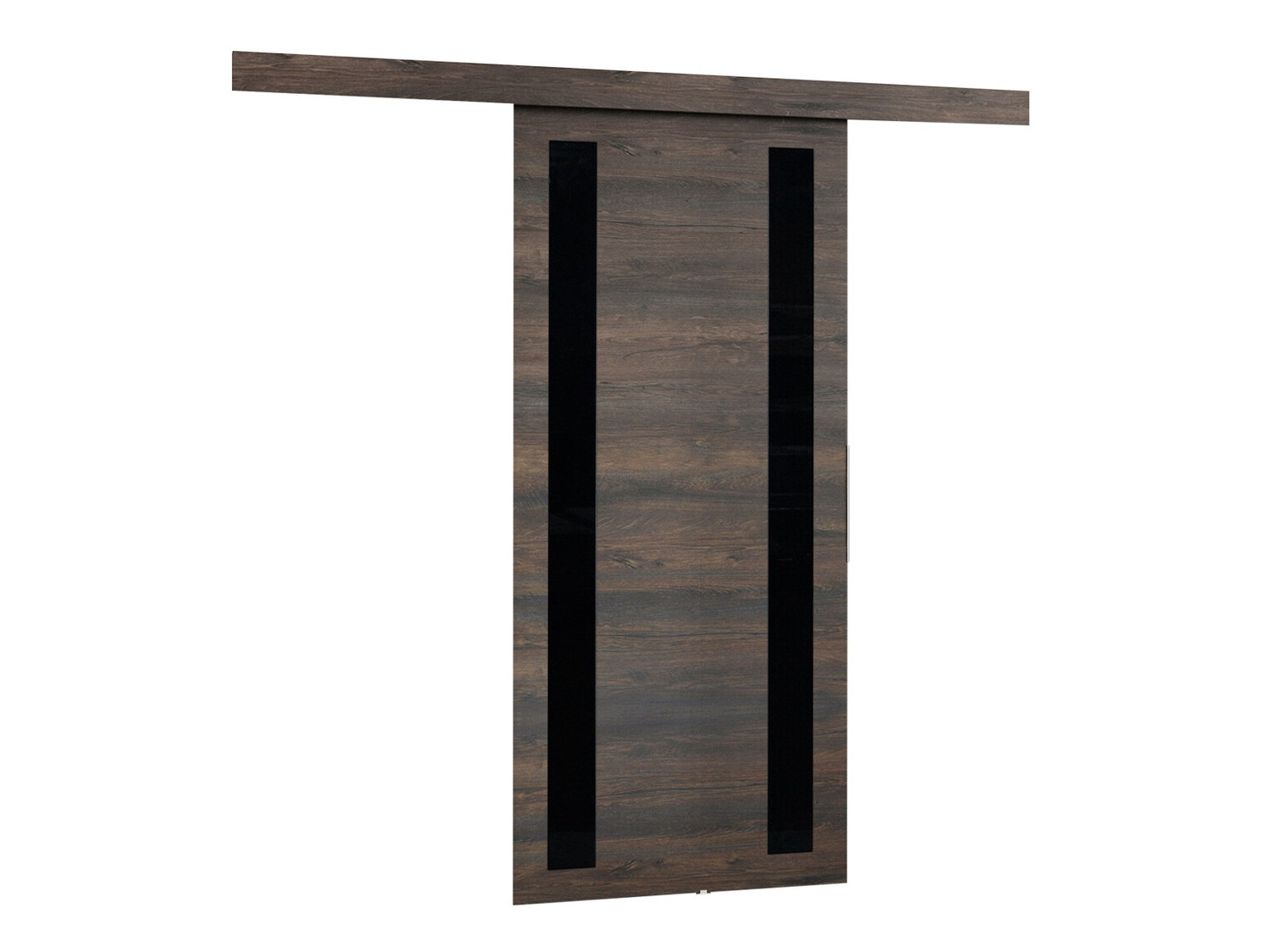 Puerta corredera Dover 121 (Fresno oscuro + Negro)