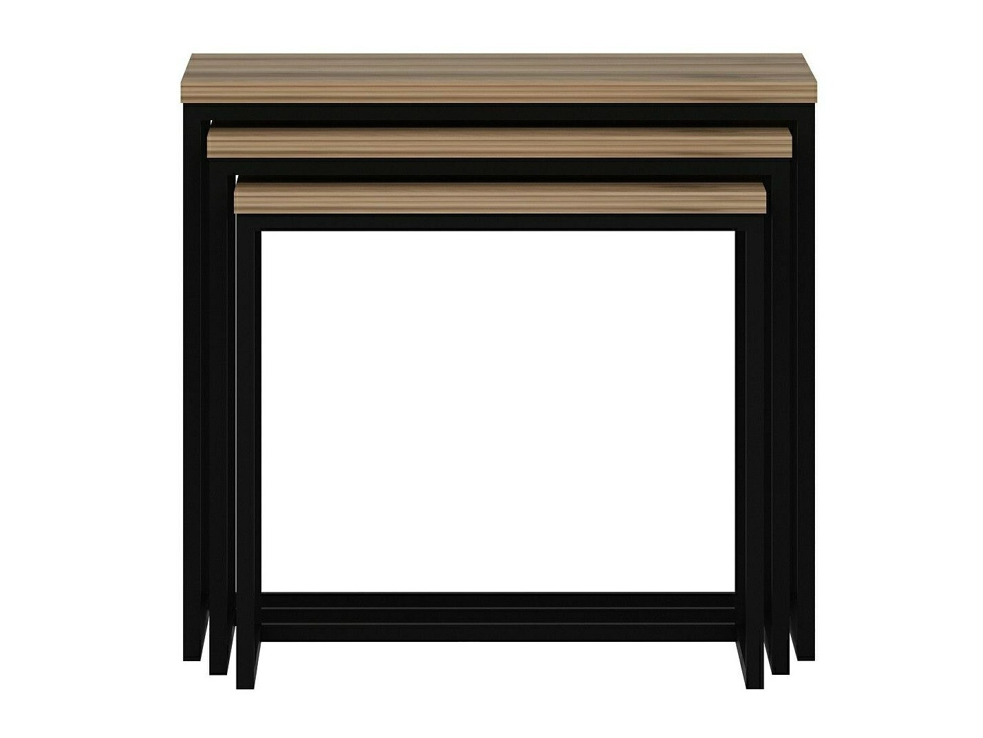 Conjunto mesa de centro Kailua 112 (Nuez + Negro)