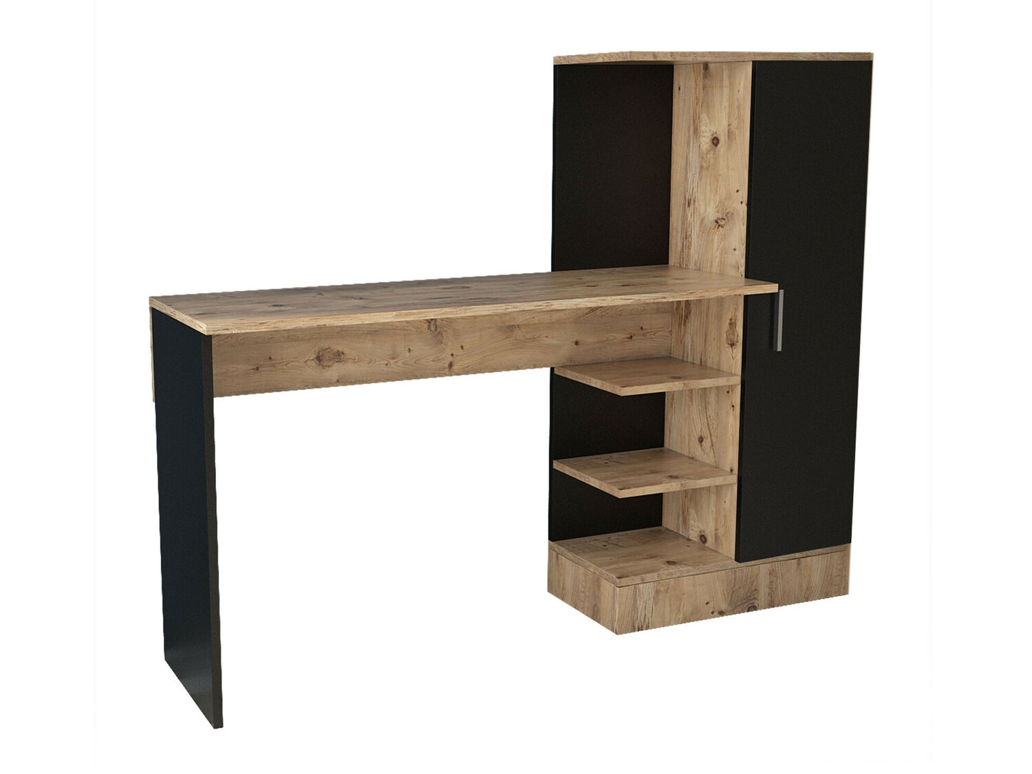 Mesa de oficina Kailua 109 (Pino + Negro)