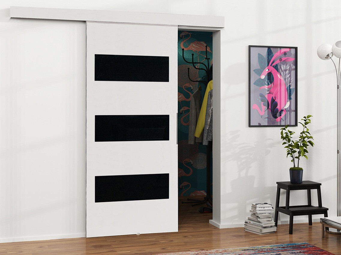 Puerta corredera Dover 136 (Blanco + Negro)