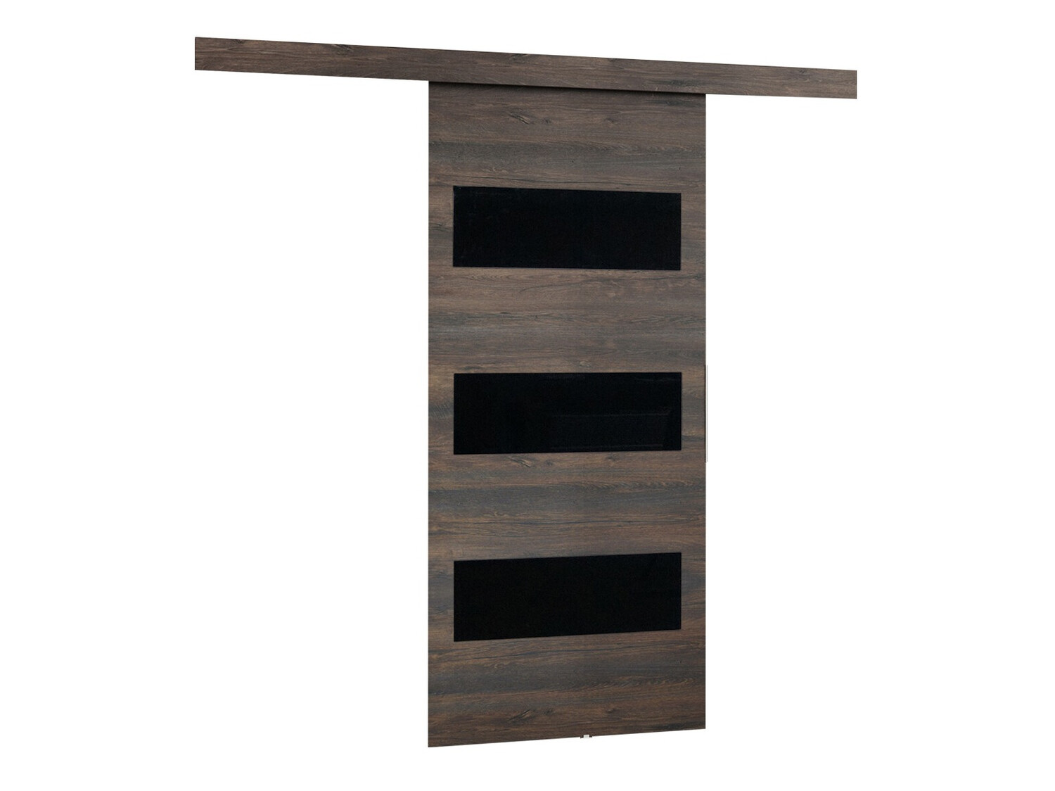 Puerta corredera Dover 137 (Fresno oscuro + Negro)