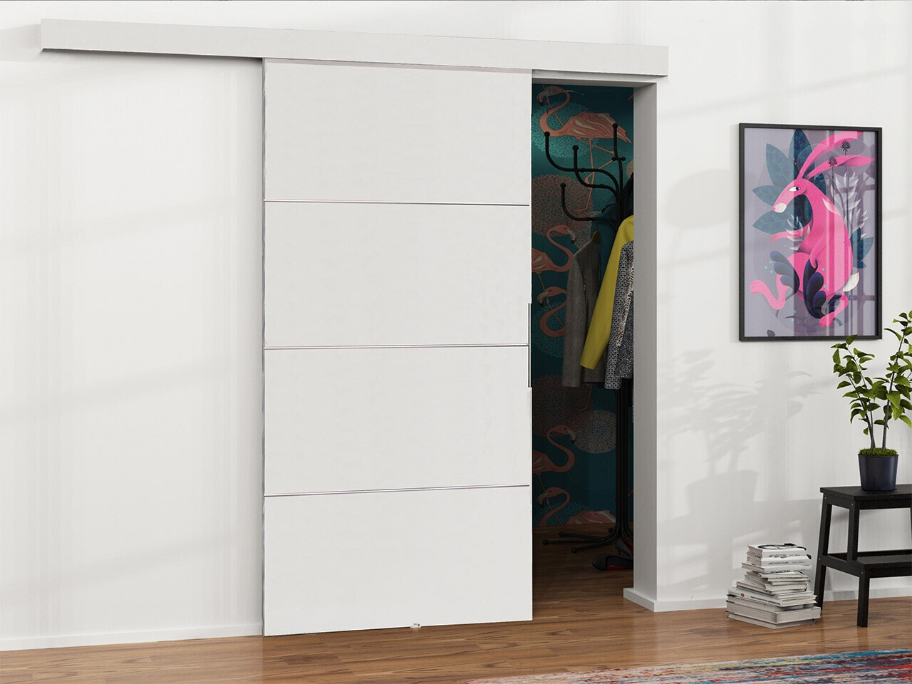 Puerta corredera Dover 145 (Blanco)