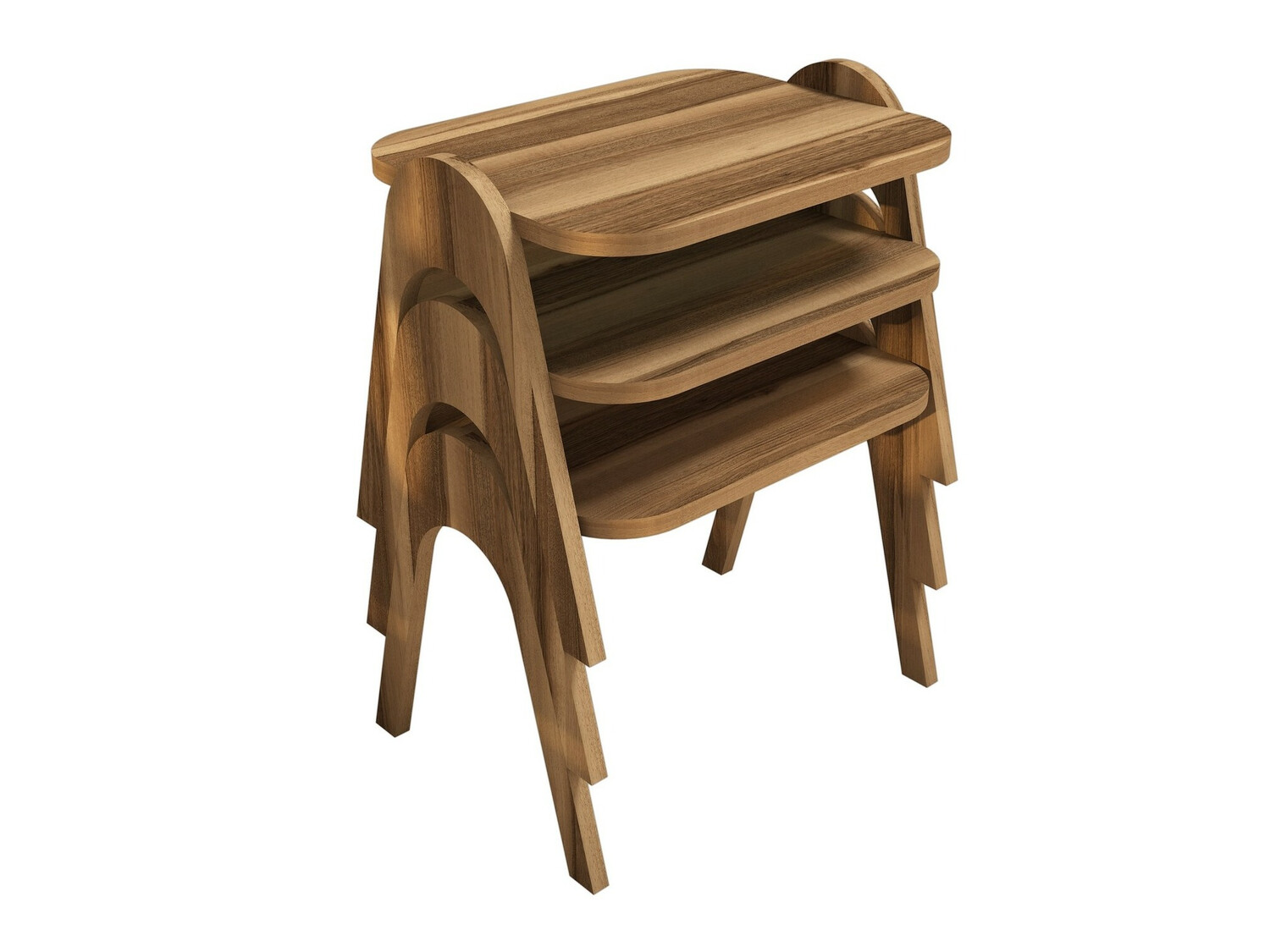 Conjunto de mesas auxiliares Kailua 1621 (Nuez)