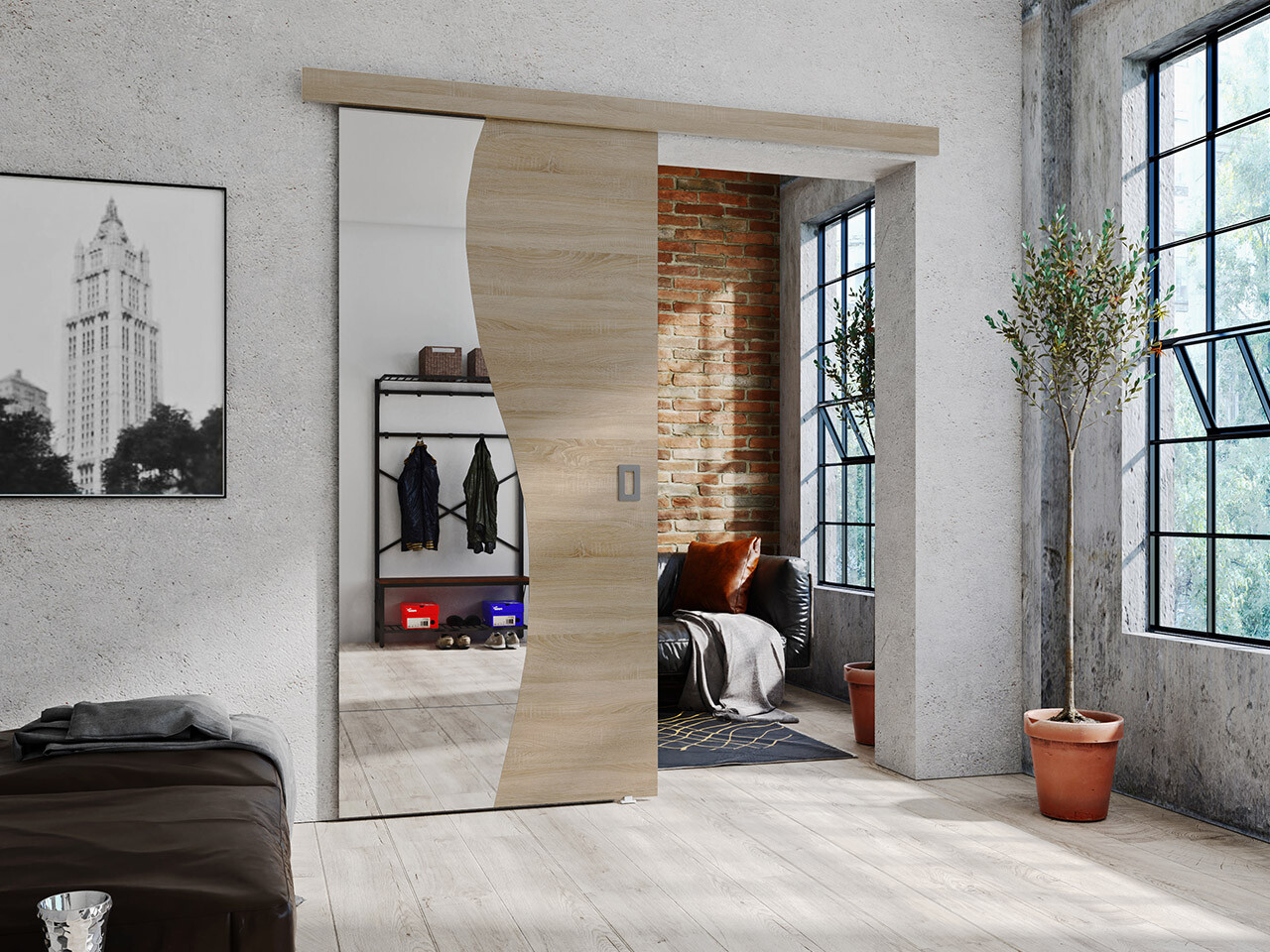 Puerta corredera Dover 151 (Roble Sonoma)