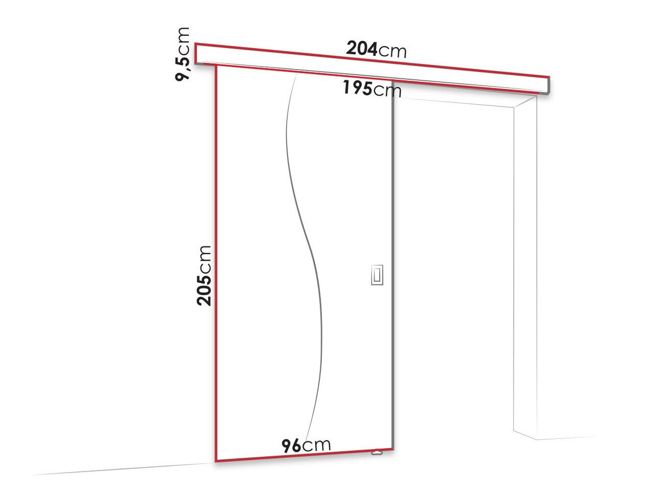 Puerta corredera Dover 151 (Roble Sonoma)