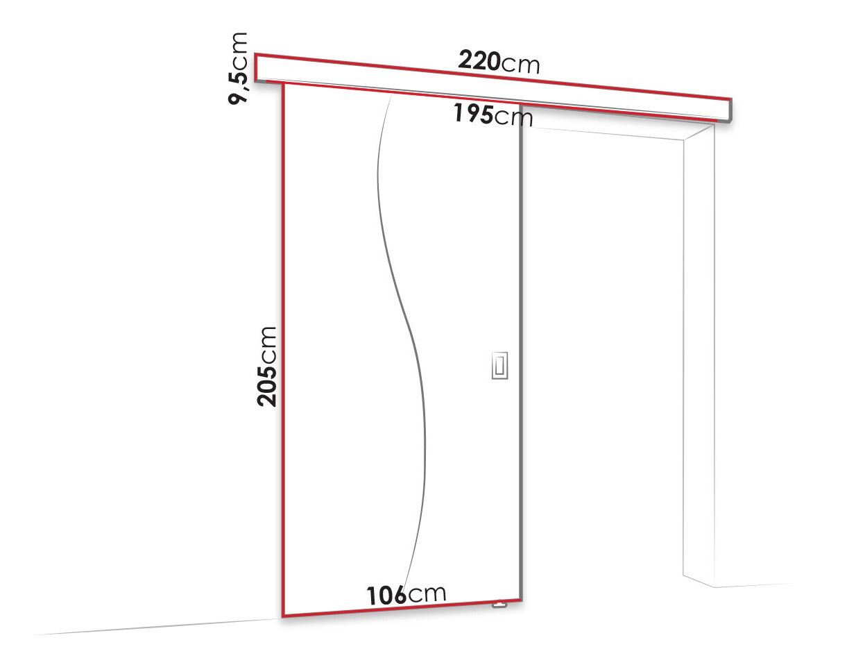 Puerta corredera Dover 152 (Fresno oscuro)