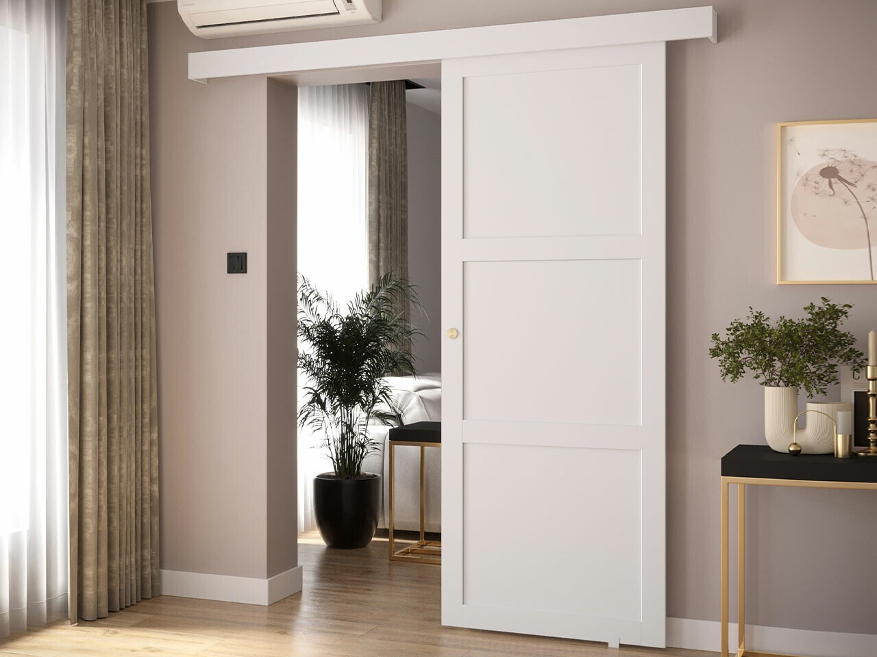 Puerta corredera Hartford 440 (Blanco)