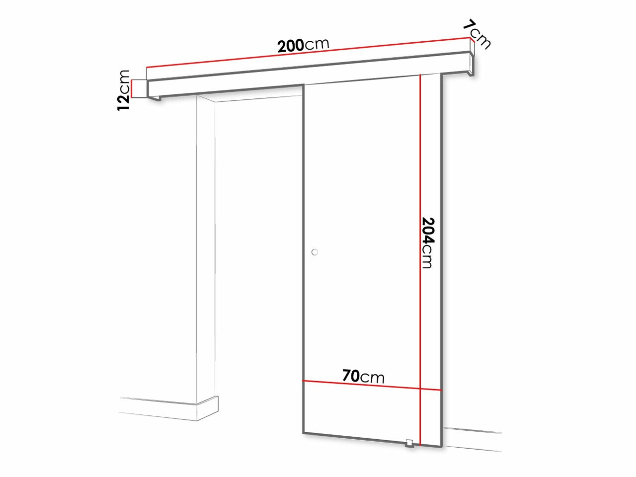 Puerta corredera Hartford 440 (Blanco)